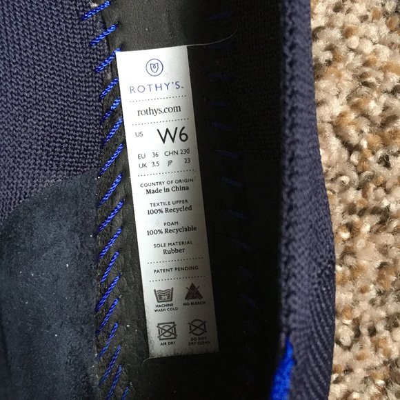 EUC Size 6 Maritime Navy Rothy's Points - Picture 7 of 7